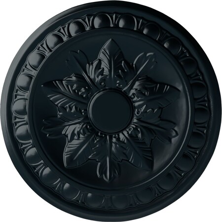Ekena Millwork Exeter Ceiling Medallion (Fits Canopies up to 3 1/8"), Hand-Painted Night Shade, 17 3/4"OD x 1 1/8"P CM17EXNSF